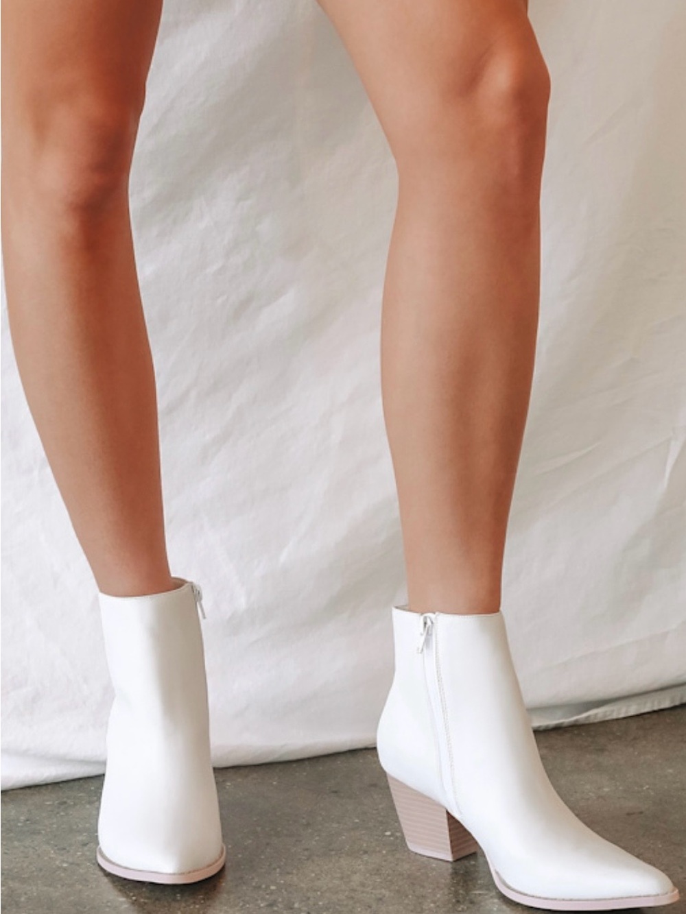 Matisse X Lulu’s | Sprit vegan leather point toe boot white